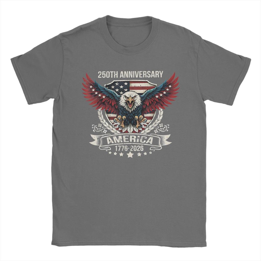 USA Independence 250th Anniversary 1776 2026 Patriotic Eagle Unisex T Shirts Tee Shirt Short Sleeve Round Neck TShirts Clothes