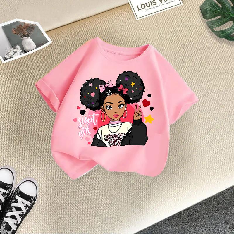 Детская футболка Футболка для ребенка 2-13 лет Крутая девочка с принтом Детская 100% хлопок Одежда Футболка Топы Футболка