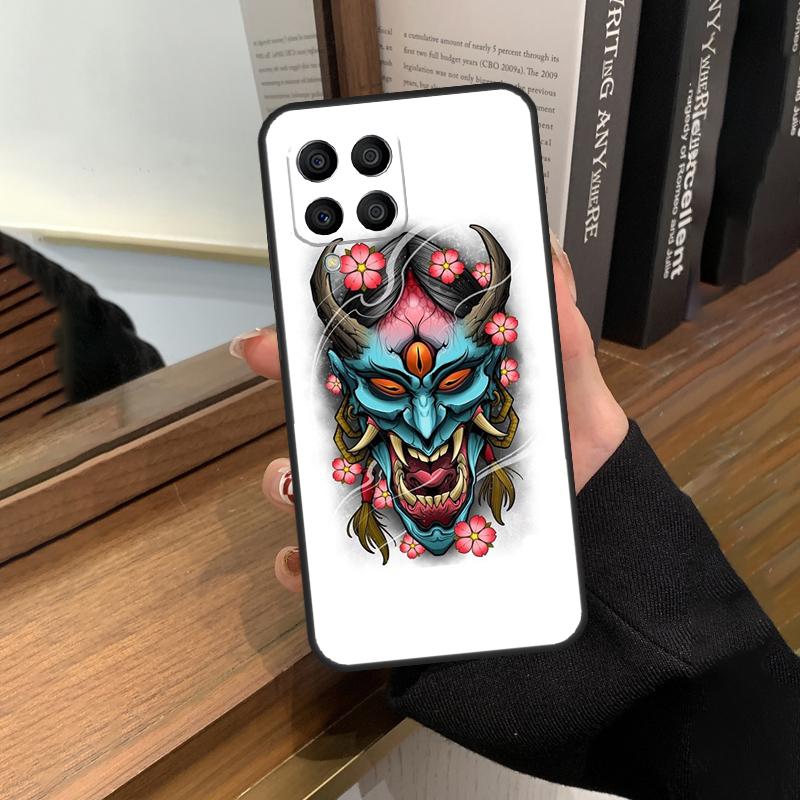 Японская маска демона Они Хання Чехол для Samsung Galaxy M35 M15 M55 M56 M36 M16 M06 M31 M13 M33 M53 M12 M32 M52 M14 M34 M54