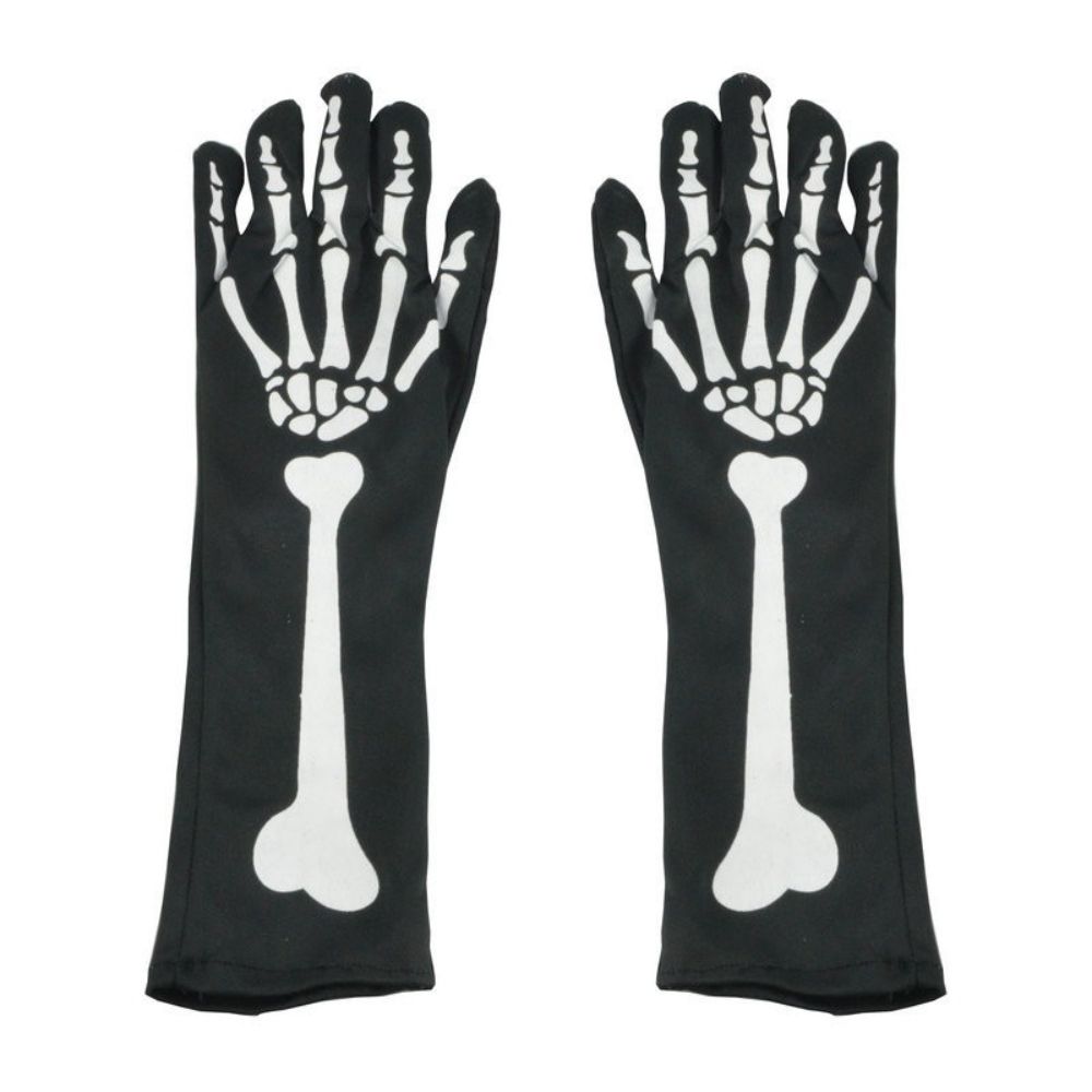 Props Cosplay Accessories White Skeleton Gloves Women Men Gloves Ghost Bone Mittens Halloween Party