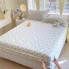 1pc Bedsheet with Elastic Band Pure Cotton Fitted Cover Adults Kids Bed Cover Home Mattress Protector Couvre Lit (No Pillowcase)