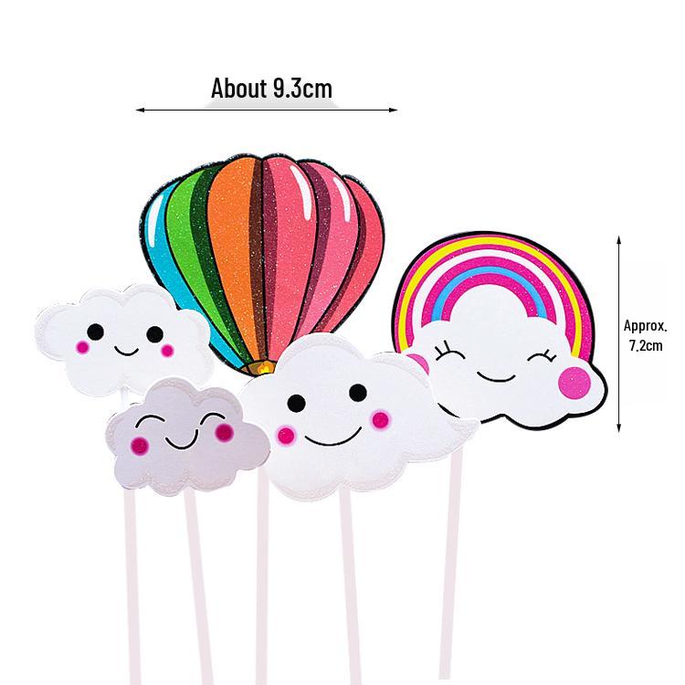 Радужные топперы для торта с кисточками - Украшение для вечеринки по случаю дня рождения