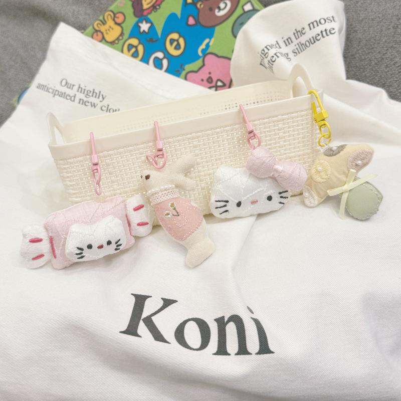 Мультяшный Милый Плюшевый Брелок в виде Кошечки Китти, Прекрасная Мягкая Кукла, Брелок для Ключей, Подвеска на Сумку, Украшение для Рюкзака, Подарок на День Рождения для Девочки