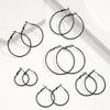 6 Pairs Candy Color Hoop Earrings Set Elegant Sexy Style Jewelry Versatile Ornament For Women Daily Casual