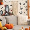 Halloween Skull Tombstone Rose Bedroom Living Room Decorative Wall Stickers