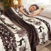 Мягкое одеяло для кроватей Тонкие пледы из кораллового флиса для дивана Односпальное/двуспальное/двуспальное одеяло для путешествий Пледы с реактивным принтом