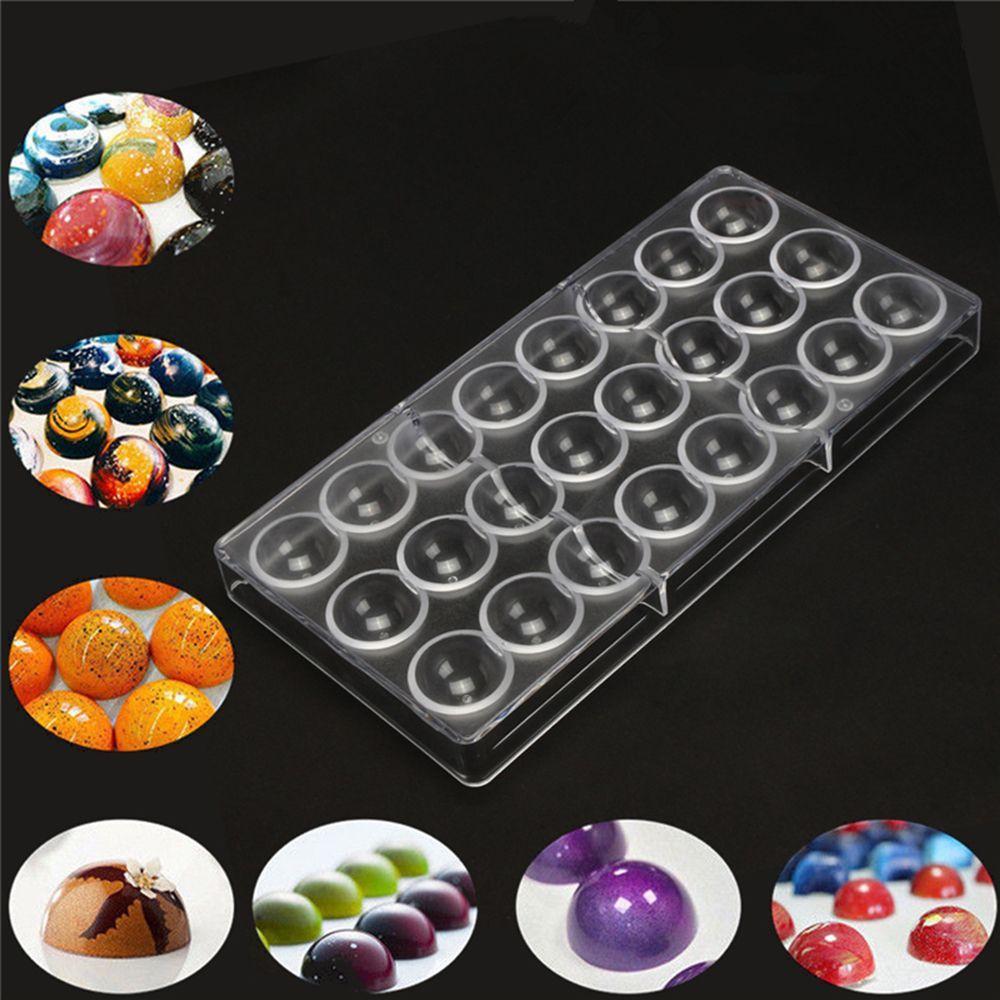 Gift Polycarbonate 24 Half Ball DIY Hard Chocolate Mold Candy Maker Cake Mousse Mould Baking Tool