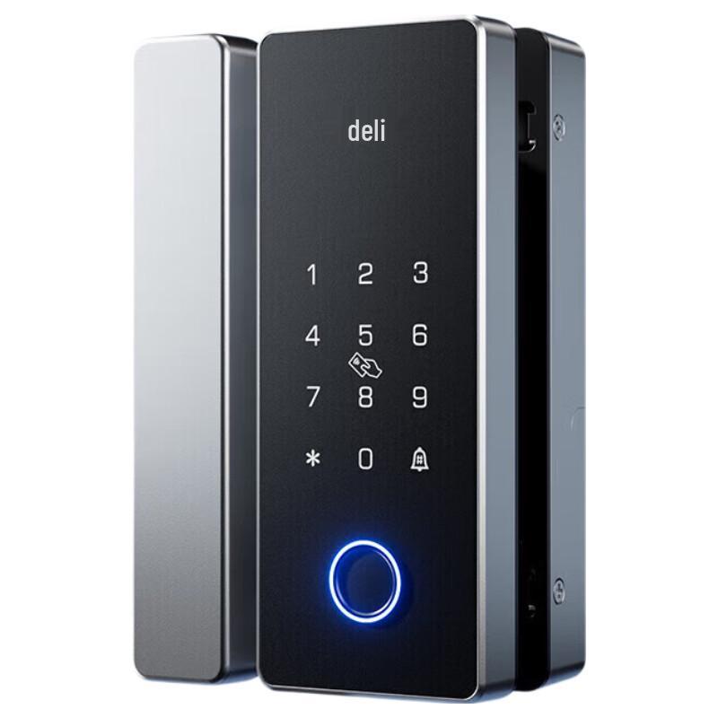 Deli AL103 Smart Fingerprint Glass Door Lock with Bluetooth CN plug (adapter included)
