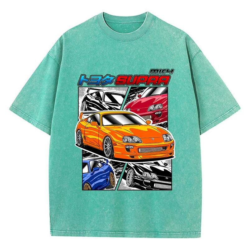 Уличные женские футболки с принтом комикса Supra Racing, с коротким рукавом, удобные хлопковые оверсайз топы, летняя одежда