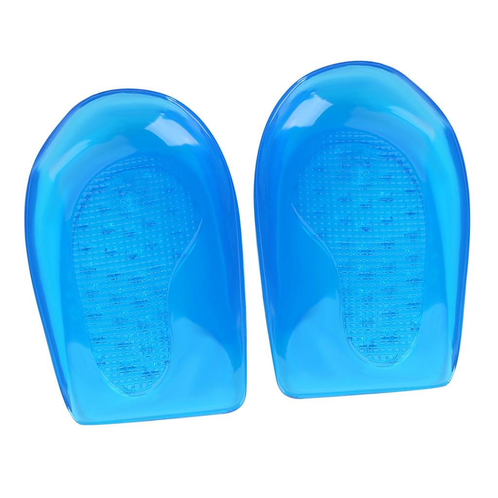Silicone Gel Insoles Foot Support Shoes Insert Pads Heel Cup (L)