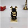 Золотой Мушак (Мышонок) Мышь с Модаком | Черная терракотовая отделка | Идол мыши | Транспортное средство (Вахана) Господа Ганеши |