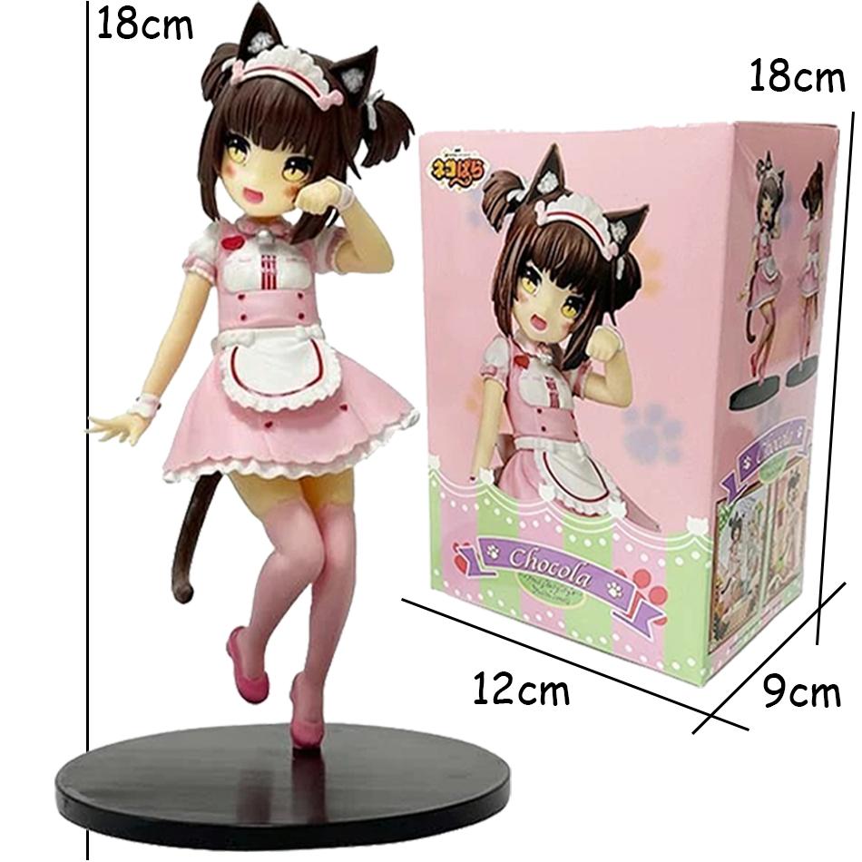 18 см NEKOPARA Аниме Фигурка Кавайная Девочка Шокола Аниме Фигурка Милая Горничная Ваниль Фигурка ПВХ Коллекционная Модель Кукла Игрушки Подарки