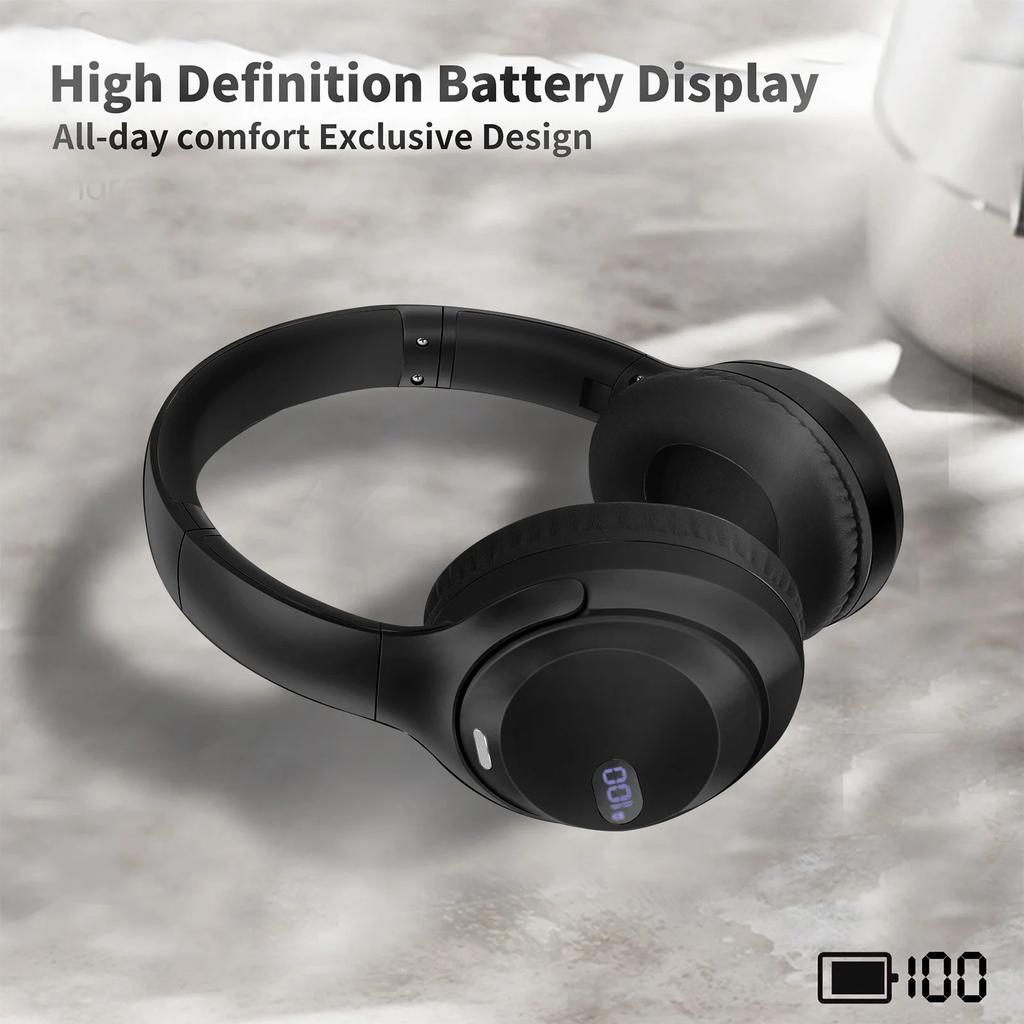 Детские наушники Bluetooth 5.2 со светодиодными кошачьими ушками, ограничением громкости 85/94 дБ и временем воспроизведения 100 часов, складная беспроводная/проводная гарнитура с кабелем 3,5 мм