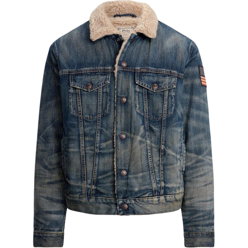 Polo Ralph Lauren Faded Effect Denim Trucker Jacket 710850379-001