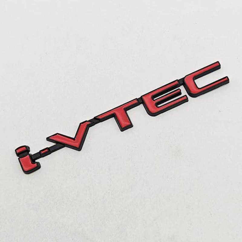 QLN2 Car Accessories Styling Logo i-VTEC Badge Metal Fender Side Emblem Decals For Honda Civic Si Type R Accord CRV Acura TSX RSX Fit