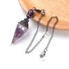 Crystal agate Epoxy hexagonal cone pendulum pendant, full set of pendulum.