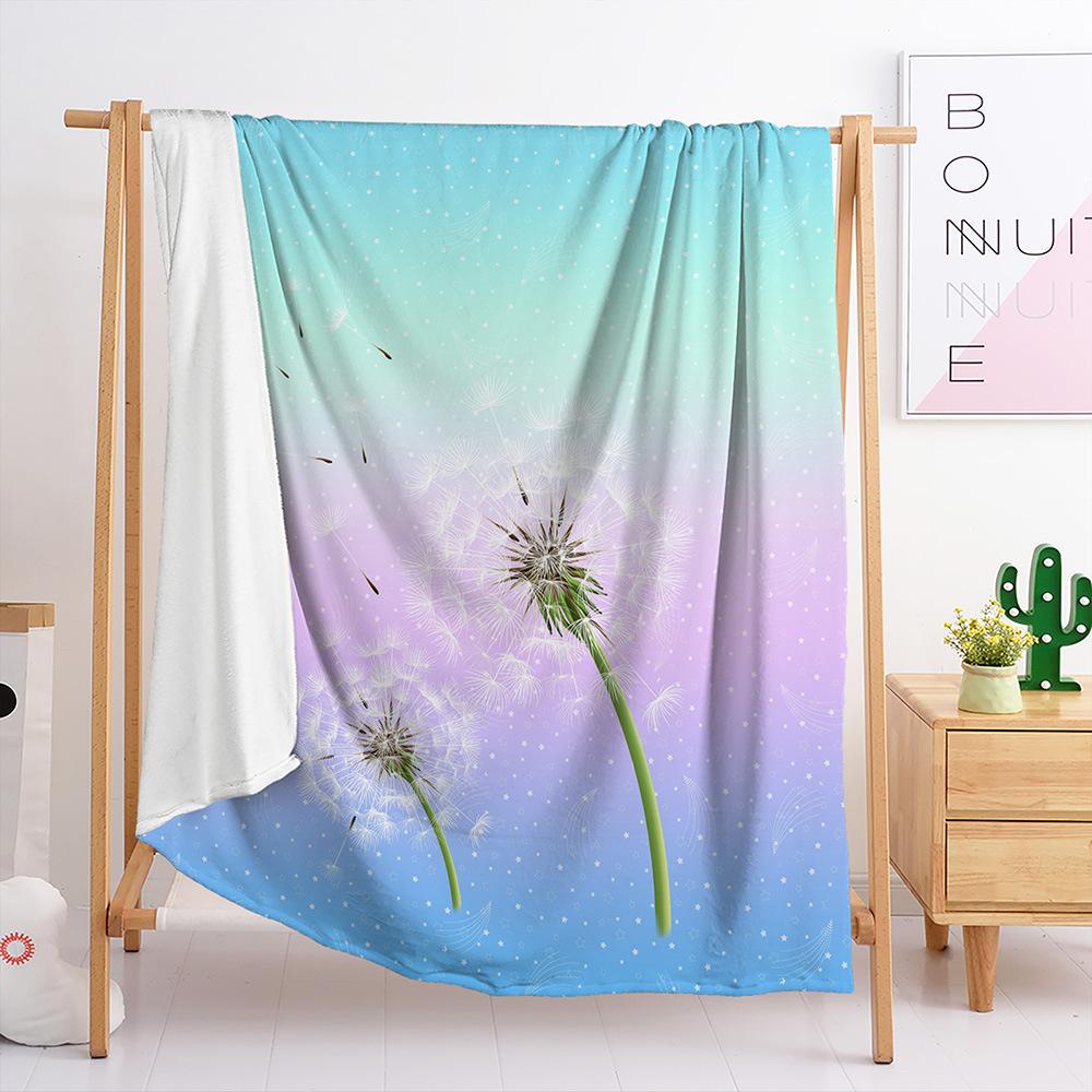Blanket Flannel Blanket Color Gradual Change Panda 3D Digital Printing Blanket Blanket