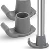 4Pcs Anti Slip Elderly Ski Glides Grey Walker Feet Replacement Cap  For Walking Cane