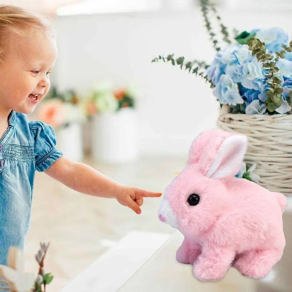 Может ходить и кивать, имитация электрической игрушки, кукла-животное, электрический кролик для детей, подарки