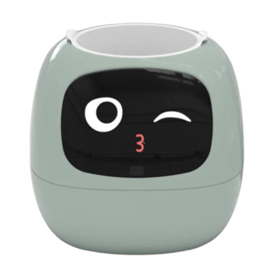 Умный цветочный горшок с выражениями AI Умный плантатор Робот Виртуальный питомец Умный цветочный горшок с 7 датчиками Время Температура Дисплей для садоводства Внутренний декор