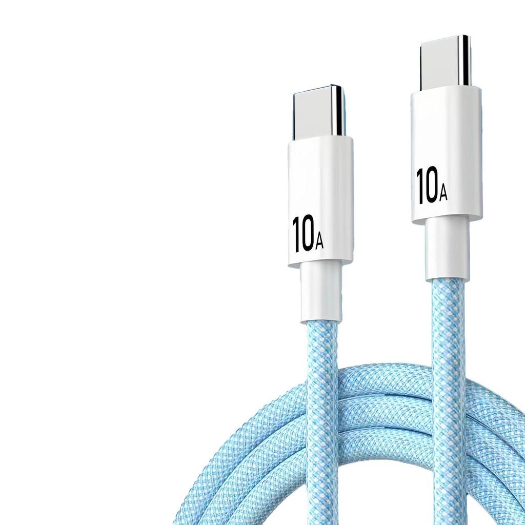 100W Fast Charging Braided Data Cable for Apple, Huawei, Vivo, Oppo Dual Type-C
