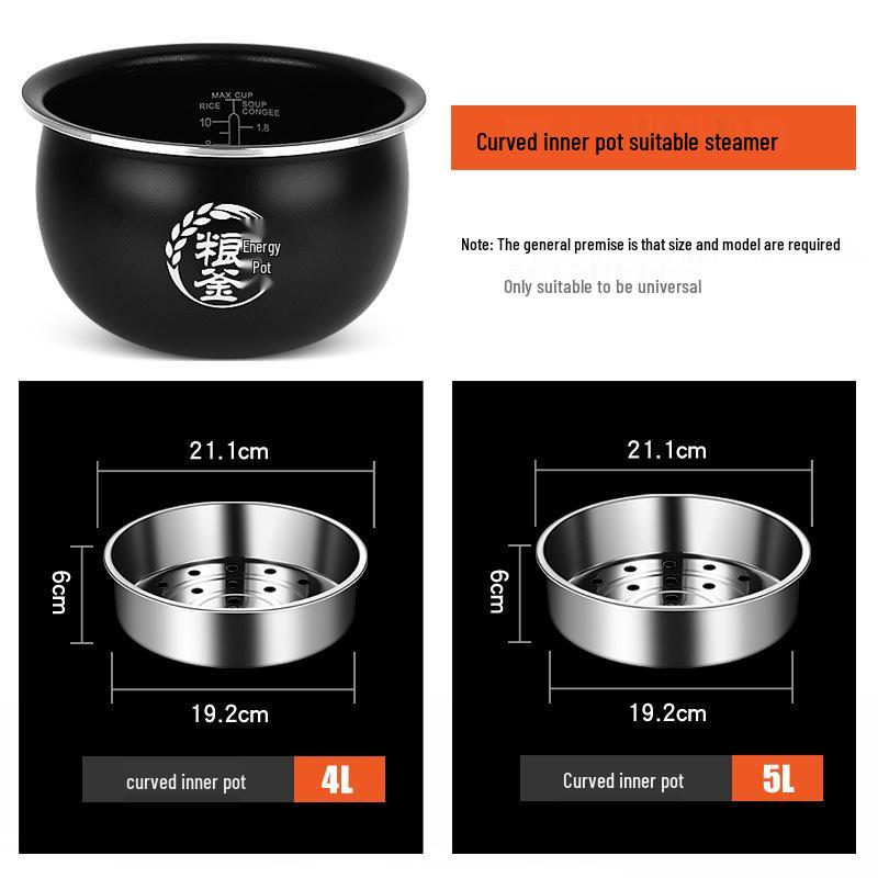 Универсальная углубленная пароварка из нержавеющей стали 304 для рисоварки, бытовая пароварочная решетка 345 л