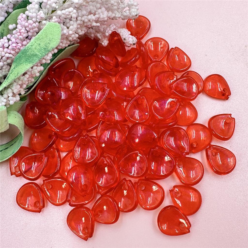 Necklace Jewelry Making DIY Earrings Jewelry Accessories 100PCS Petal Bracelets Fashion 10.8*12.2mm Water Drop Acrylic Loose Beads