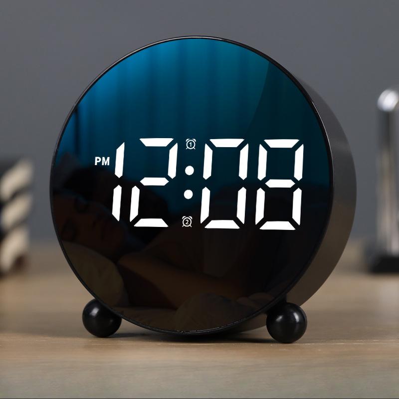 New Creative Alarm Clock Simple Electronic Clock Clock Home Bedside Clock Temperature Clock Plastic Clock