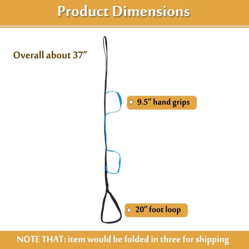 Черно-синий нейлоновый ремень для подъема ног, многофункциональный ремень для подъема ног, аксессуары для инвалидов, износостойкий ремень для тренировки ног, медицинские бандажи