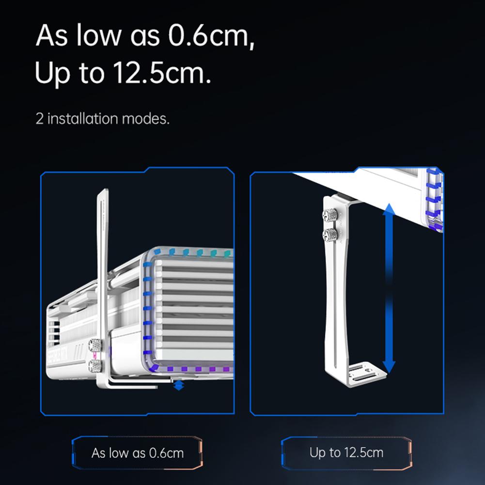 Малый фиксированный кронштейн для GPU износостойкий алюминиевый держатель для видеокарты рама регулируемая стойка для поддержки видеокарты для корпуса ПК для самостоятельной сборки