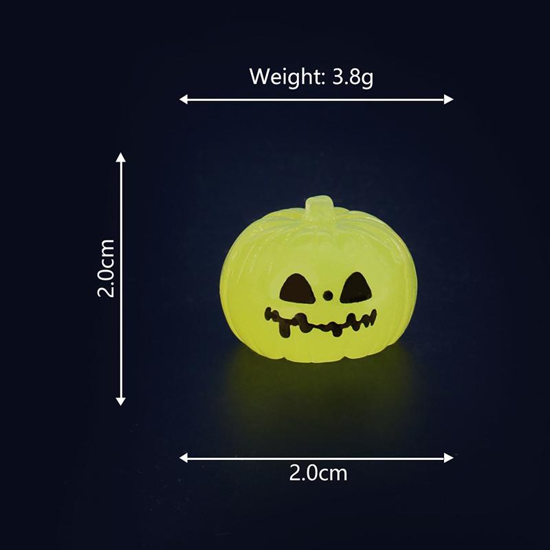 Мини светящийся Хэллоуин украшение летучая мышь тыква скелет призрак микро пейзаж кукольный домик модель автомобиля интерьер домашнего рабочего стола украшение