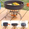 Уличная 3-конфорочная плита 6800 Вт, портативная складная ветрозащитная походная печь для пикника и кемпинга