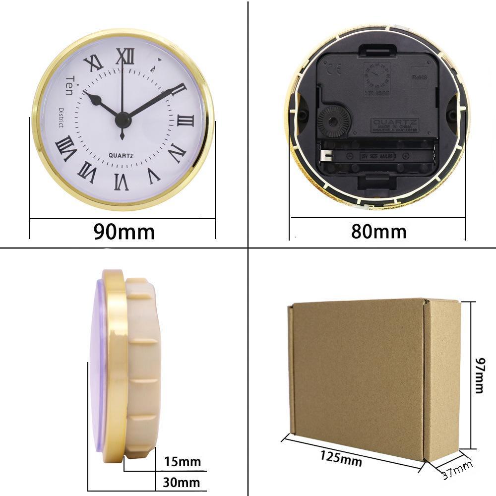 90 мм кварцевые римские цифры кристалл часы декоративные ремесло