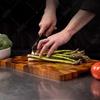 WXCOO Утолщенная акациевая разделочная доска Нескользящая Двусторонняя Сращенная Шахматная Доска Массив Дерева для Нарезки Овощей Фруктов