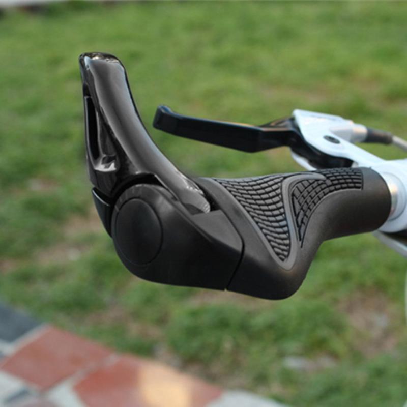 Ручка для горного велосипеда из овечьего рога, противоударная и пылезащитная резиновая ручка для велосипеда, двусторонний блокирующий аксессуар