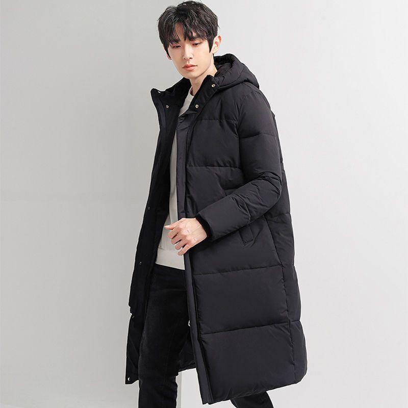 Мужской пуховик, длинное зимнее новое утолщенное пальто, одежда для пар