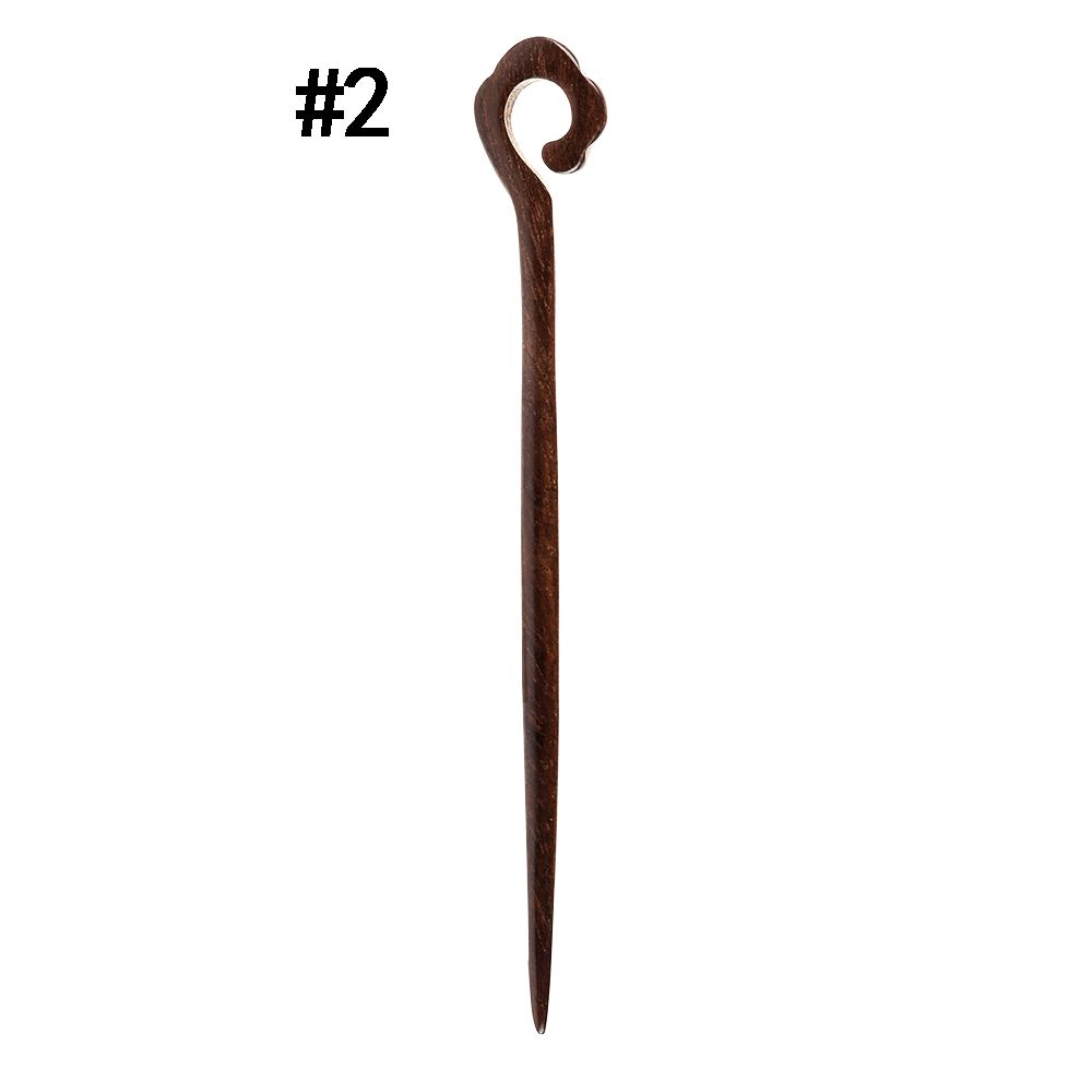 Women Sandalwood Carved Handmade Hairpin Chopstick Hair Stick Styling Tools Hair Accessories