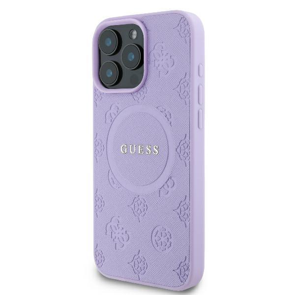 Guess Guhmp16Xpsapsmeu Iphone 16 Pro Max6.9 Fioletowy/Purple Hardcase Saffiano Peony Classic Logo Magsafe