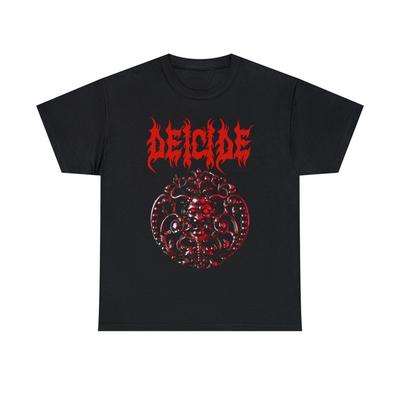 Футболка Deicide из 100% хлопка плотностью 230 г/м², с надписью «Deicide», «Death Metal», «Morbid Angel», «Obituary», «Suffocation», «Six Feet Under Immolation», «Possessed», унисекс, плотная хлопковая футболка