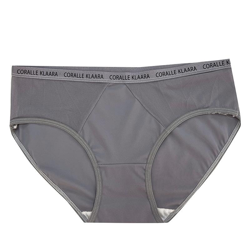 Underwear Women's Summer Half Through Thin Soft Cotton Mid-waist Briefs