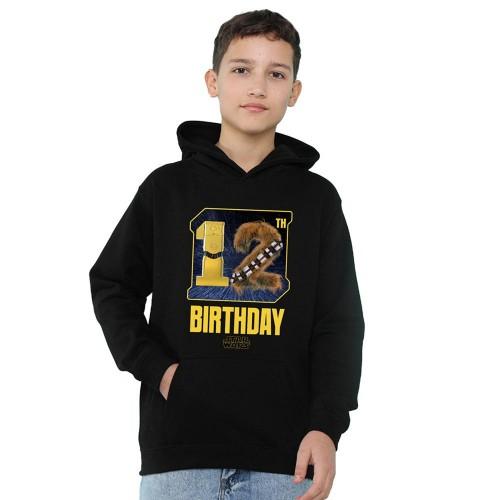 Disney Star Wars Childrens/Kids C3PO Chewbacca 12th Birthday Hoodie
