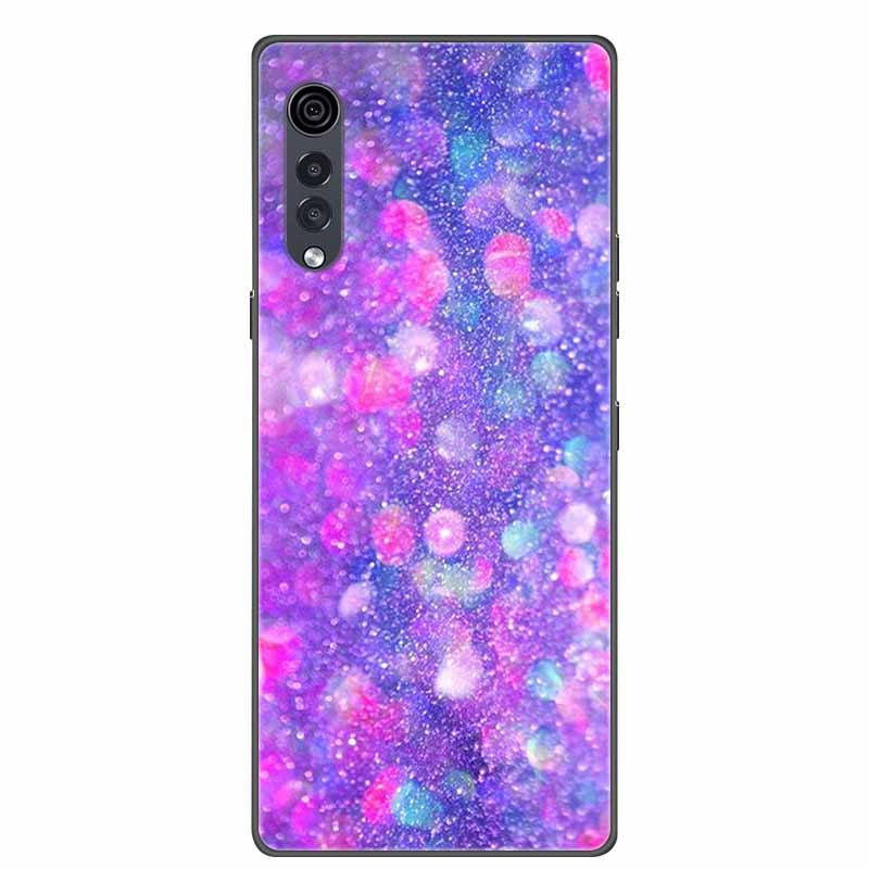 Для телефона LG Velvet Роскошный Чехол Черный Мягкий Силикон ТПУ Задняя Крышка для LGVelvet 5G Funda LMG910EMW Защитный Колпачок Capa Мультяшный Coque
