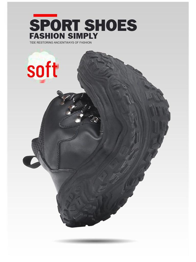 Мужские водонепроницаемые зимние походные ботинки — нескользящая, износостойкая, теплая обувь для спорта и отдыха на открытом воздухе.