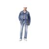 Levis Свободная Джинсовая Куртка с Мягким Воротником на Одной Пуговице с Длинным Рукавом Мужские куртки Светло-Голубая 0016Y-0005