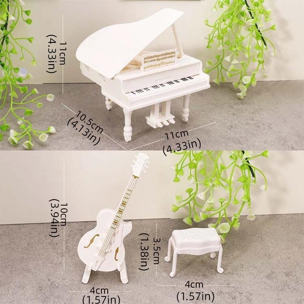 Miniature Size Grand Piano Furniture Simulation Musical Instruments Props  Miniature Collection