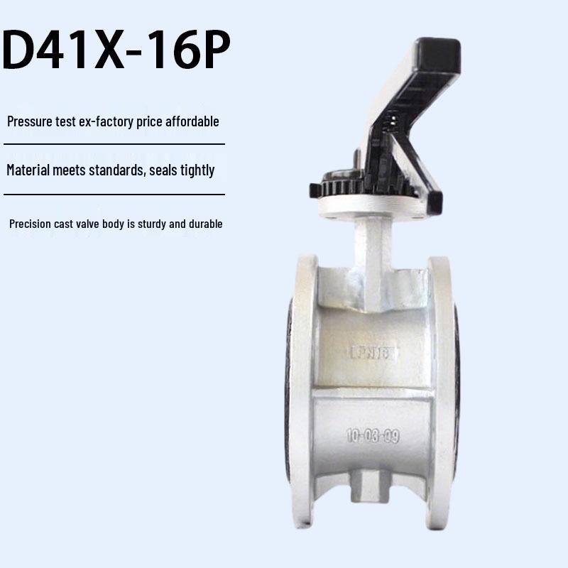 Stainless Steel Flange Butterfly Valve, D41X/F-16P, with EPDM/PTFE Seal for Tap Water