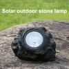 Solar Stone Lamp LED Rainproof 4 Design Rock Garden Lawn Decorative Light for Patio