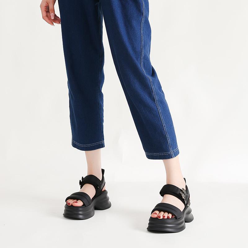 Строго отобранные платформенные сандалии для папы, женская новая женская обувь, модная застежка-липучка, украшение в виде кроличьих ушек, летние популярные женские сандалии