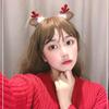 Мультяшный рождественский головной убор милый оленьи уши рога шпильки заколки Санта-Клаус снеговик повязка на голову веревка для волос детский головной убор