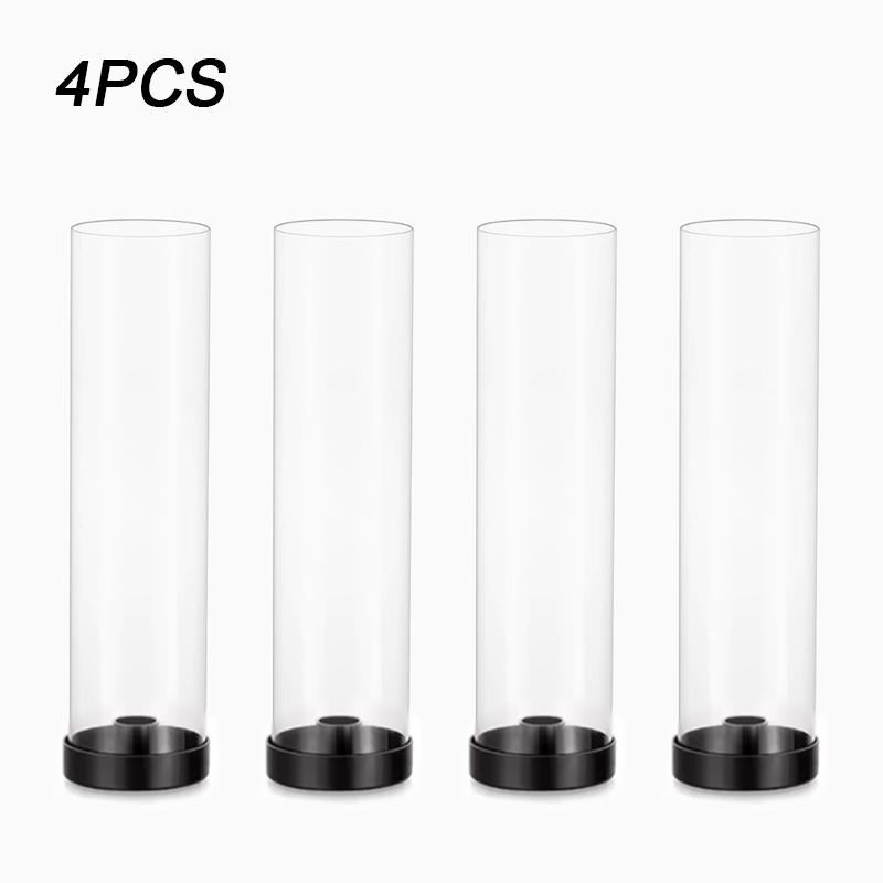 Набор из 4 подсвечников, золотой абажур, подсвечник, серебряные прозрачные стеклянные подсвечники, скандинавские, 3 цвета